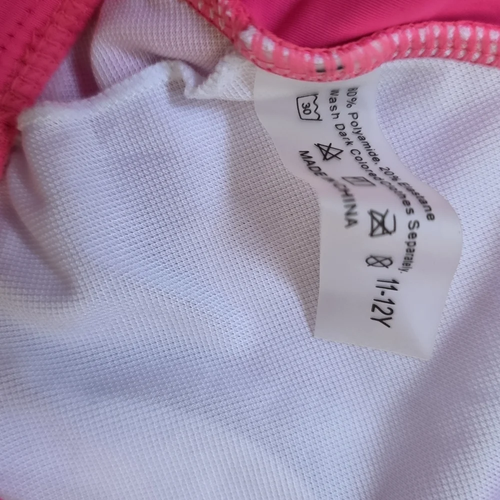 Kids Pink Striped Swim Set
